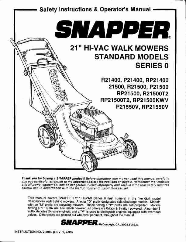 Snapper Lawn Mower P21550V-page_pdf